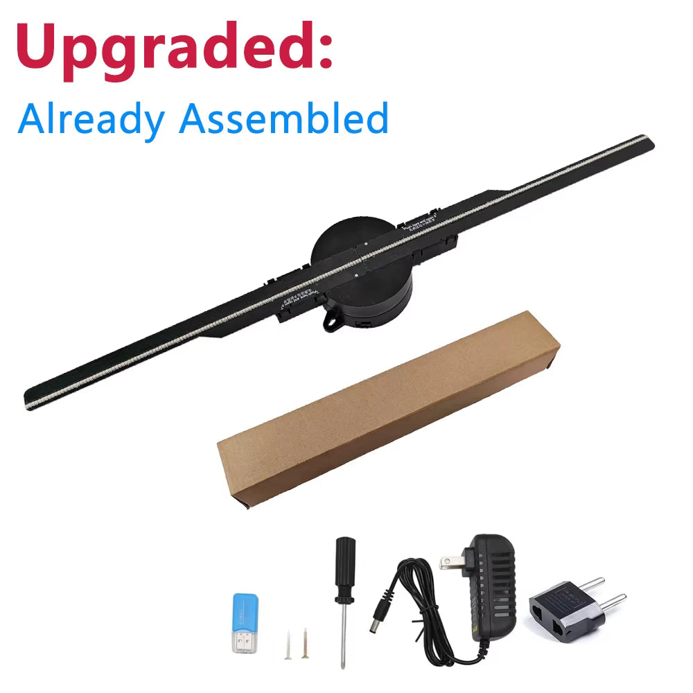 Revolutionary 3D Hologram Fan - 42CM WiFi Holographic Projector for Stunning Advertising Displays in Stores, Bars, Parties, and Christmas Events