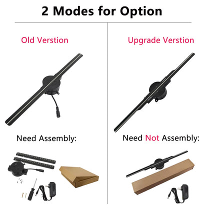 Revolutionary 3D Hologram Fan - 42CM WiFi Holographic Projector for Stunning Advertising Displays in Stores, Bars, Parties, and Christmas Events